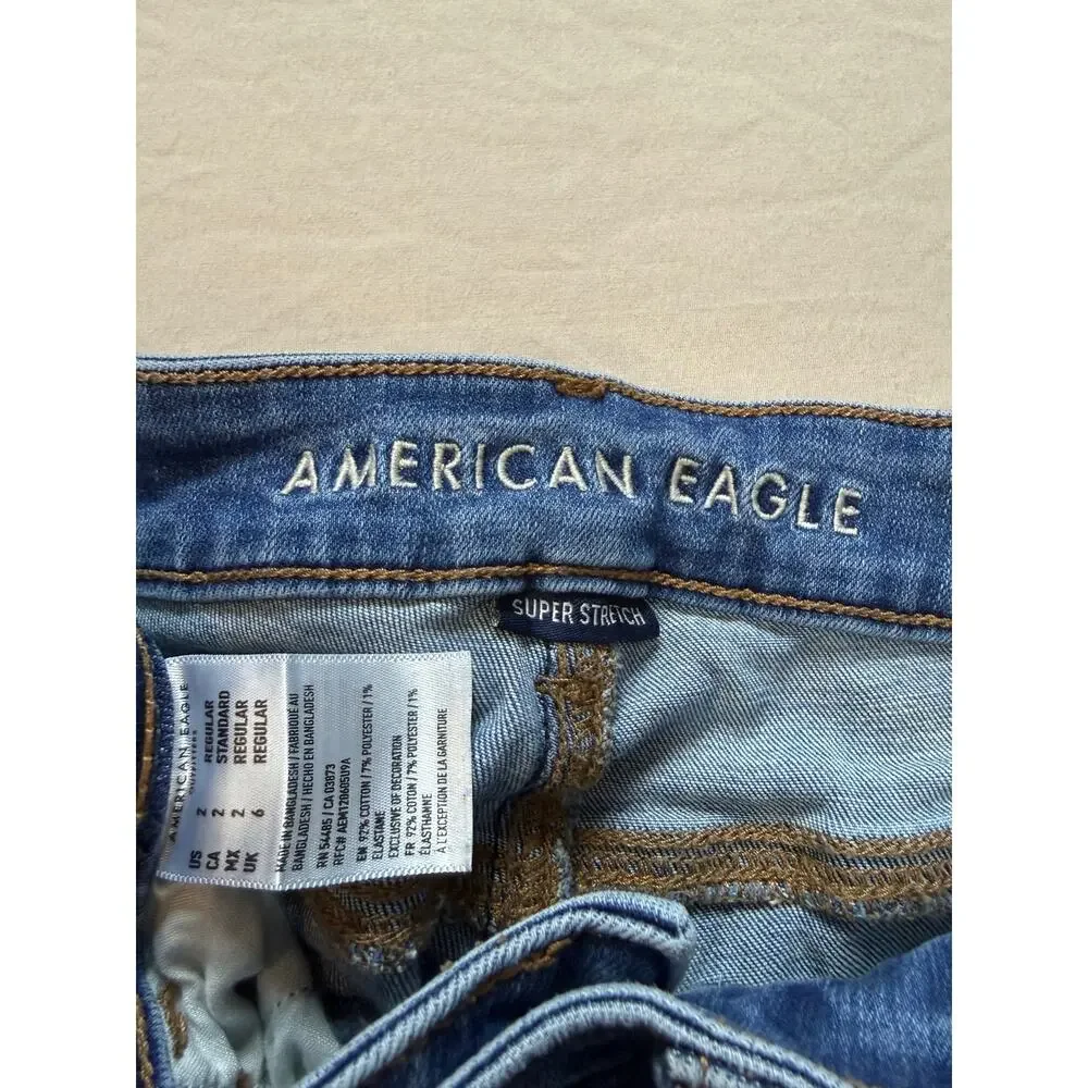 American Eagle Super Stretch Distressed‎ Skinny Jeans Women’s Size 2